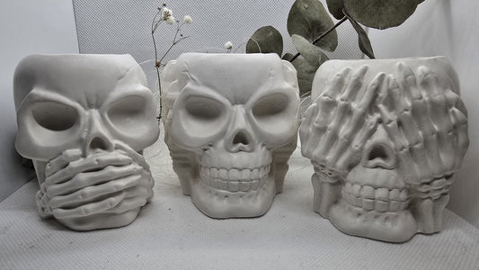 Totenkopf 3 er Set Teelicht