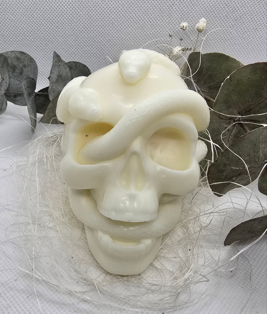 Totenkopf mit Schlange