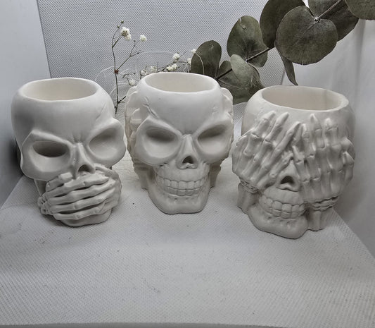 Totenkopf 3 er Set Teelicht