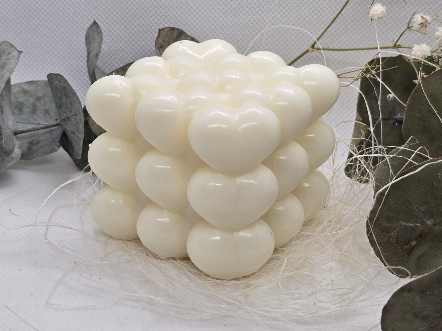 Herz Bubbel Kerze